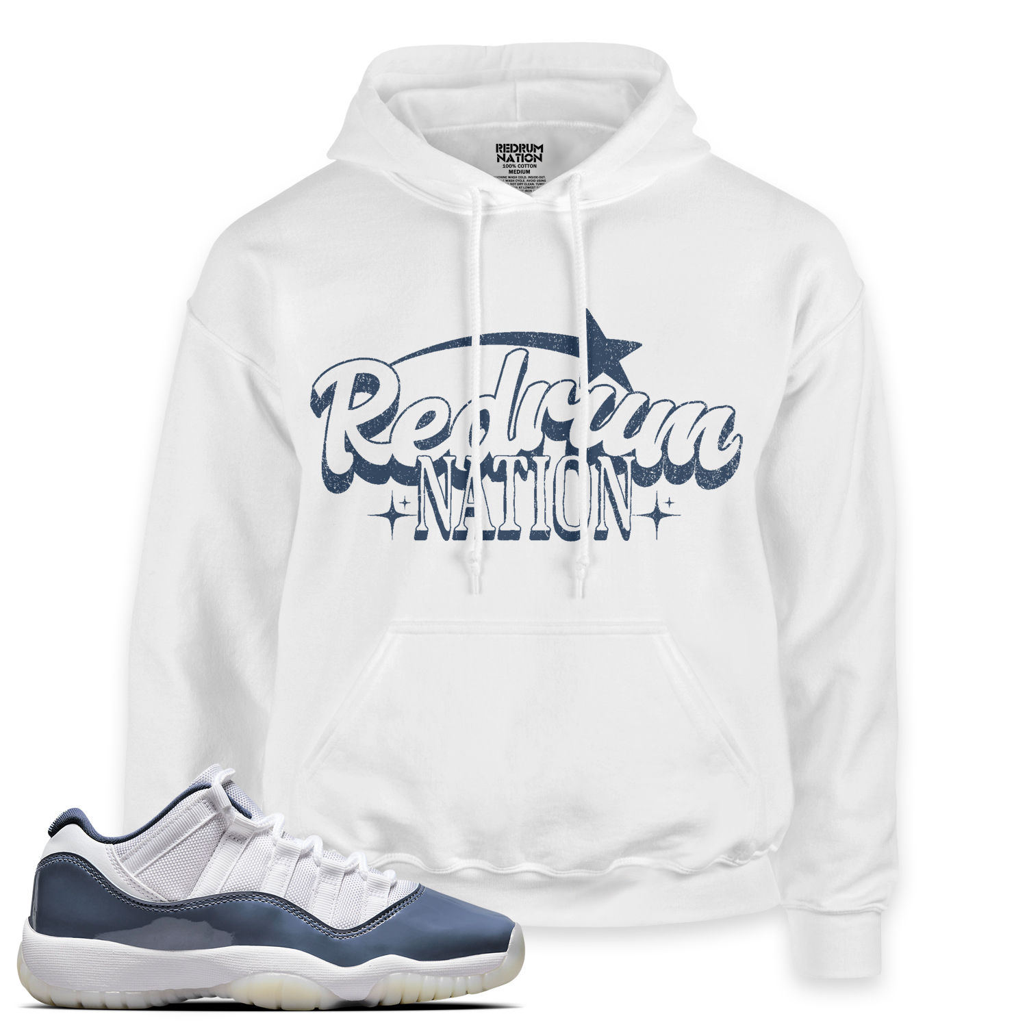 Diffused Blue 11 Redrum Nation V28 Pullover Hoodie