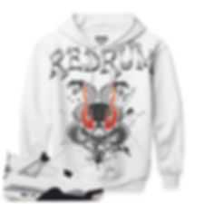 White Cement 4 Redrum V24 Pullover Hoodie