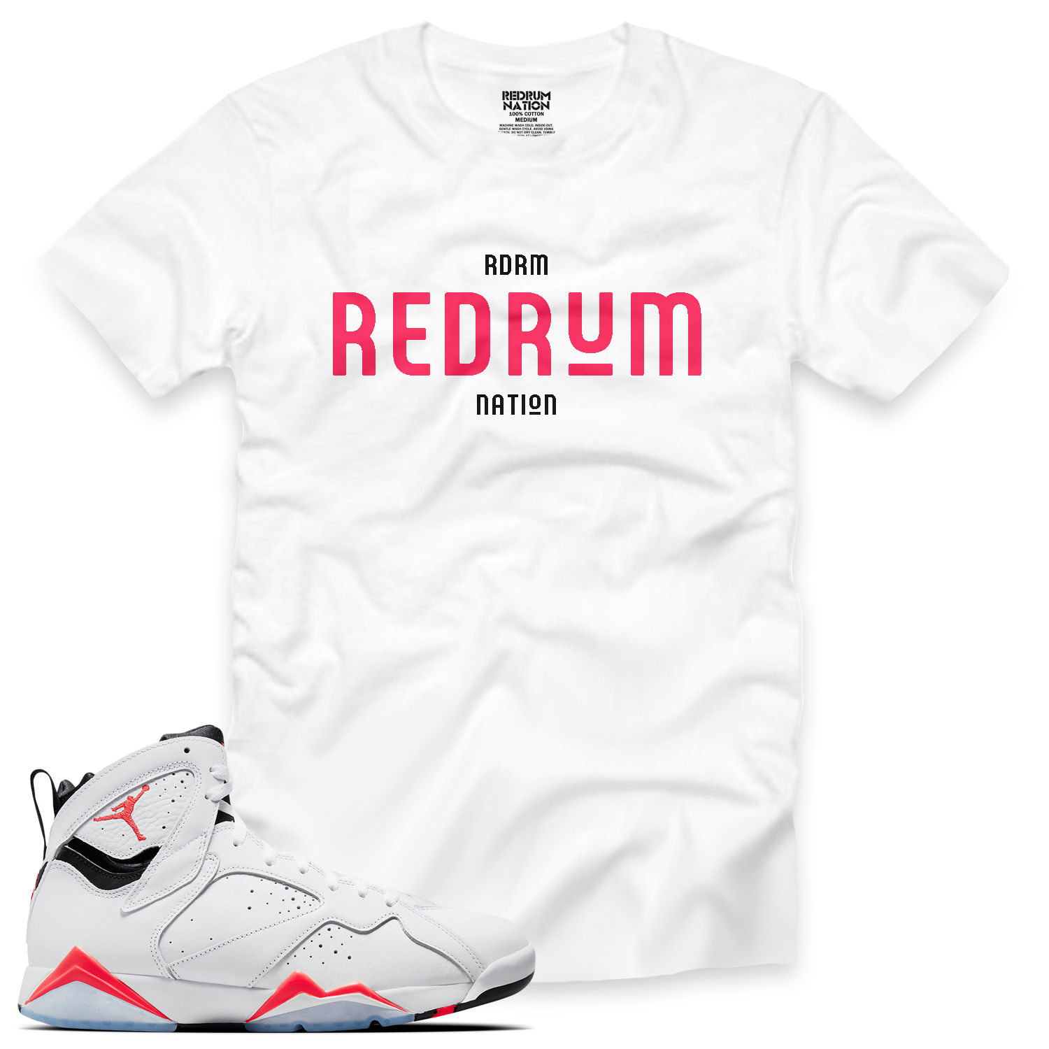 White Infrared 7 RDRM Redrum Nation V5 T-Shirt