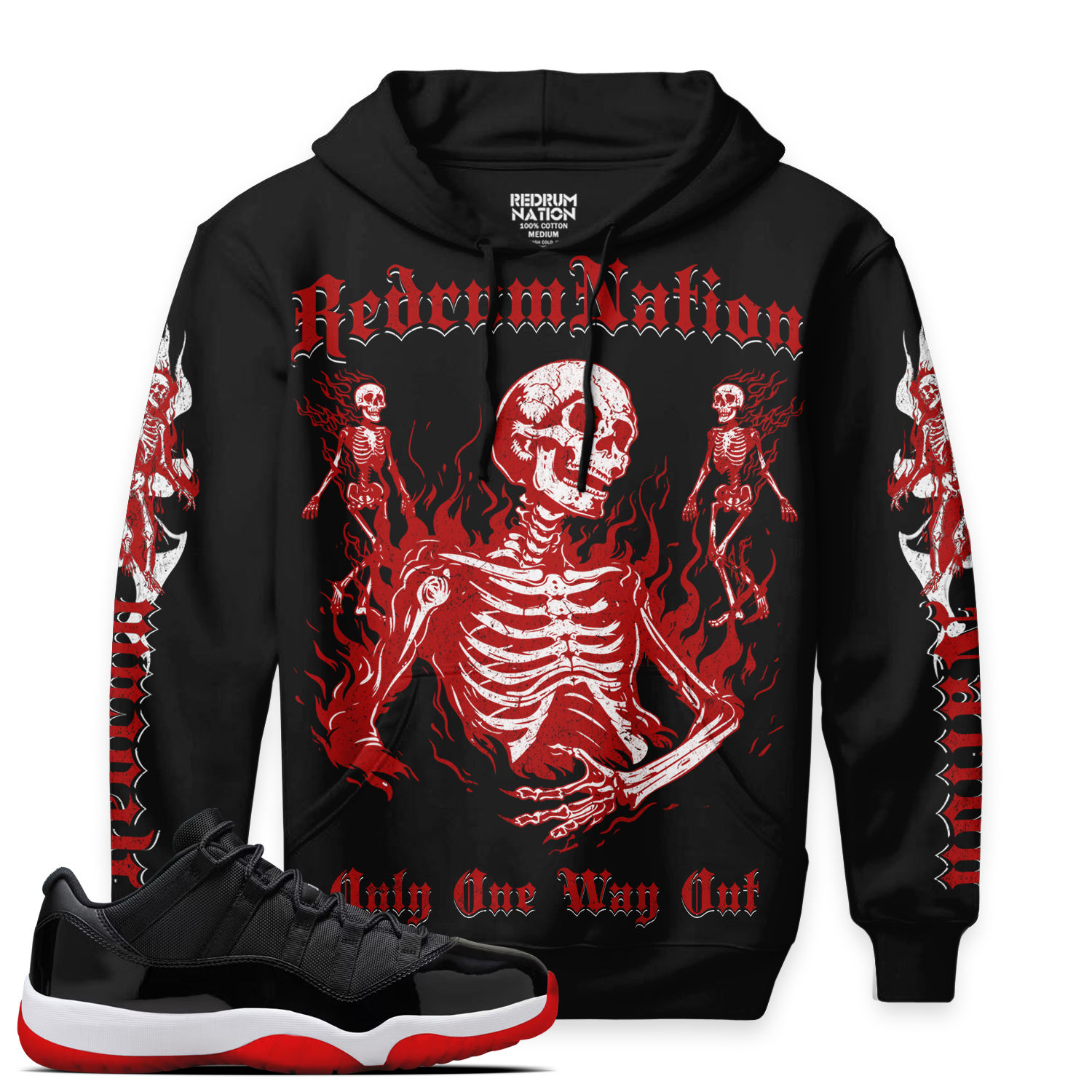 Bred 11 Only One Way Out Pullover Hoodie