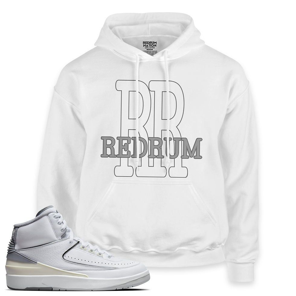 Thumbnail: White Cement 2 RR Redrum 1 Pullover Hoodie