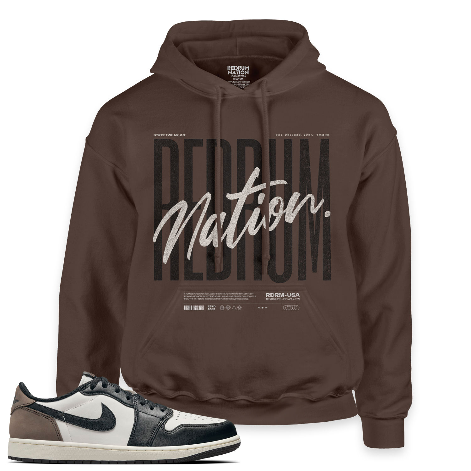 Mocha 1 Redrum Nation V30 Pullover Hoodie