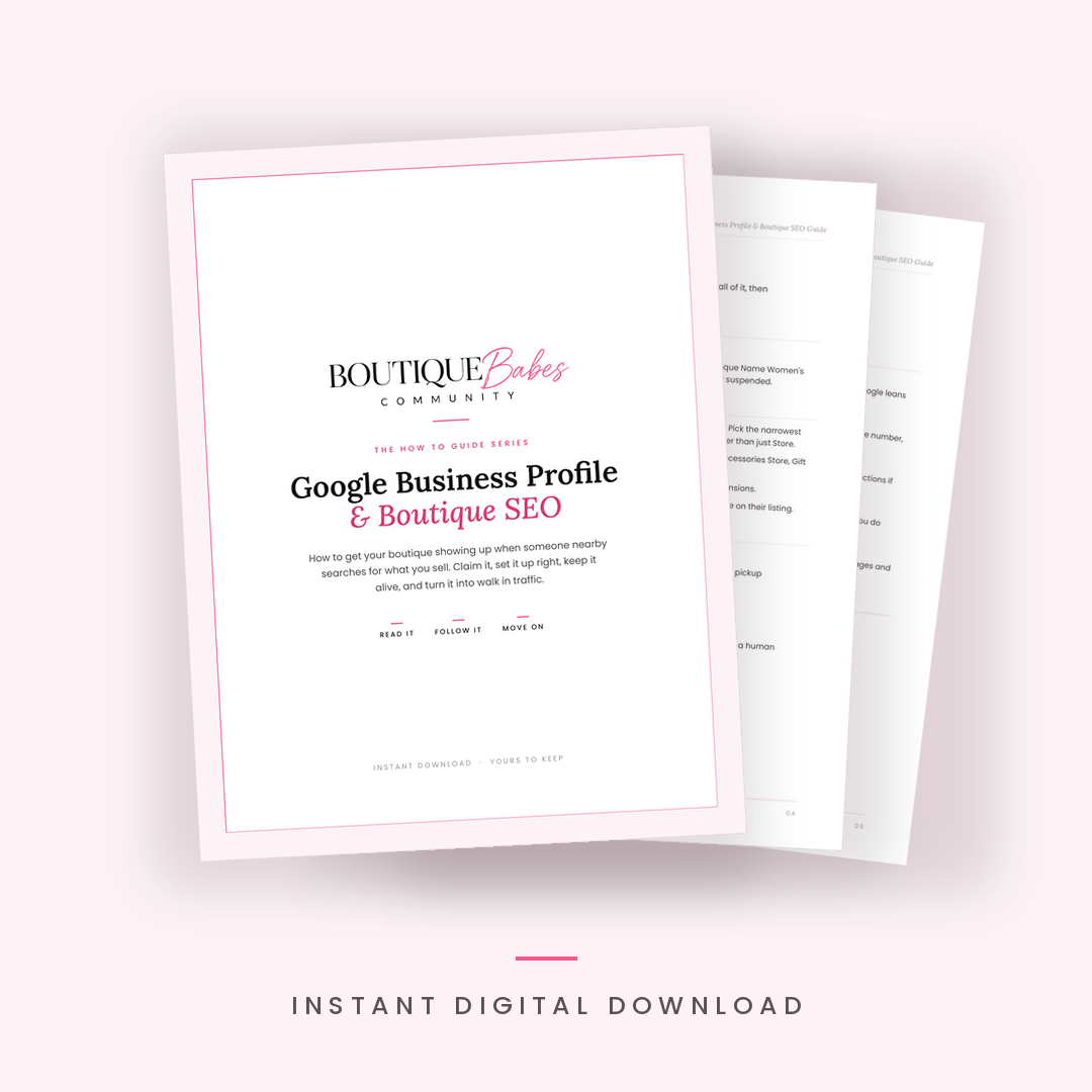 Boutique Babes Google Business + SEO Guide