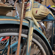 Vintage bicycle in a garage
