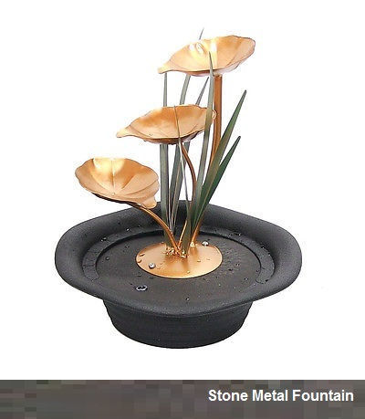 interior decor-Electric-Tabletop-Indoor-Metal-Stone-Water-Fountain