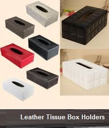 Leather tissue box holders2