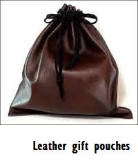 Leather gift pouches