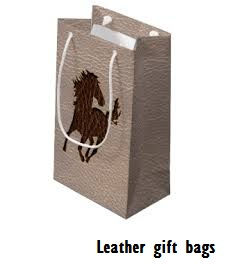 Leather gift bags