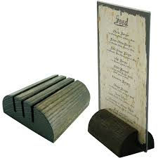 ACRYLIC MENU DISPLAY STAND-WITH WOODEN BASE-IMG_3880