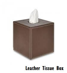 Leather tissue box holder1