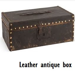 Leather antique box1