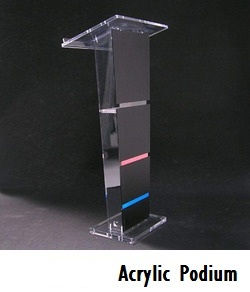 Acrylic podium