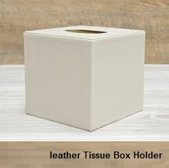 Leather tissue box holder2