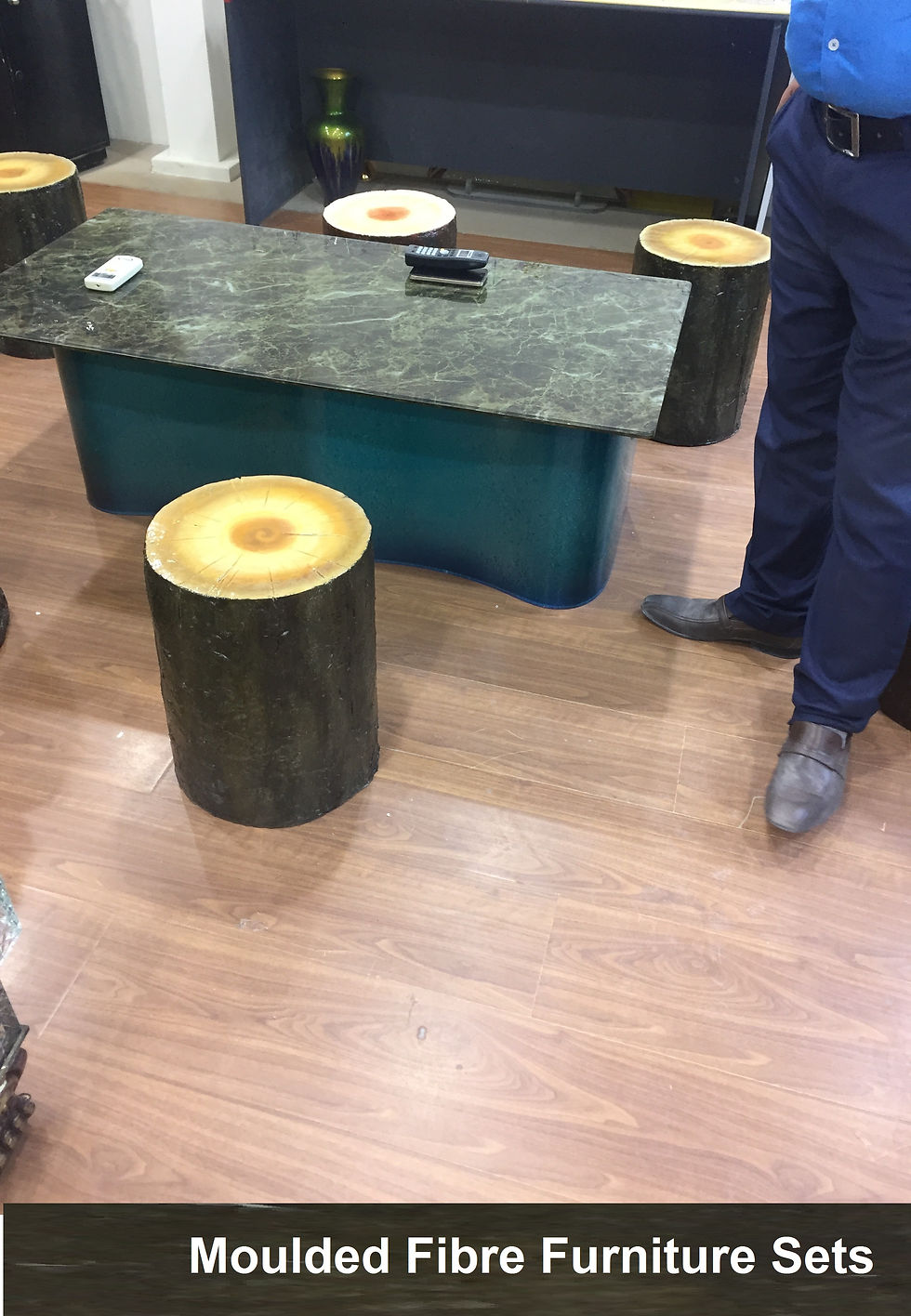 INTERIORS-DECOR-FIBREGLASS STOOL AND TABLES