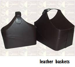 leather baskets