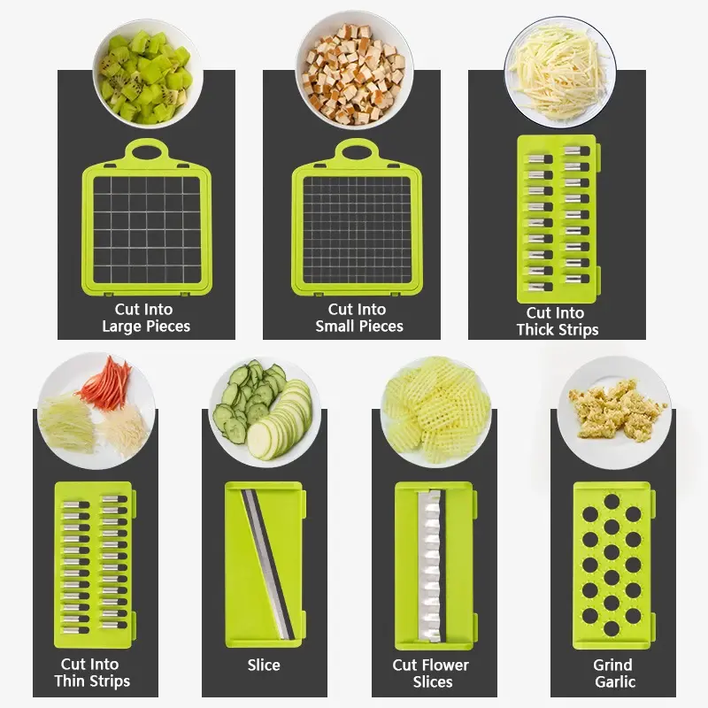 Thumbnail: 14/16 in 1 Multifunctional Vegetable Chopper Onion Chopper Handle Food Grate Foo