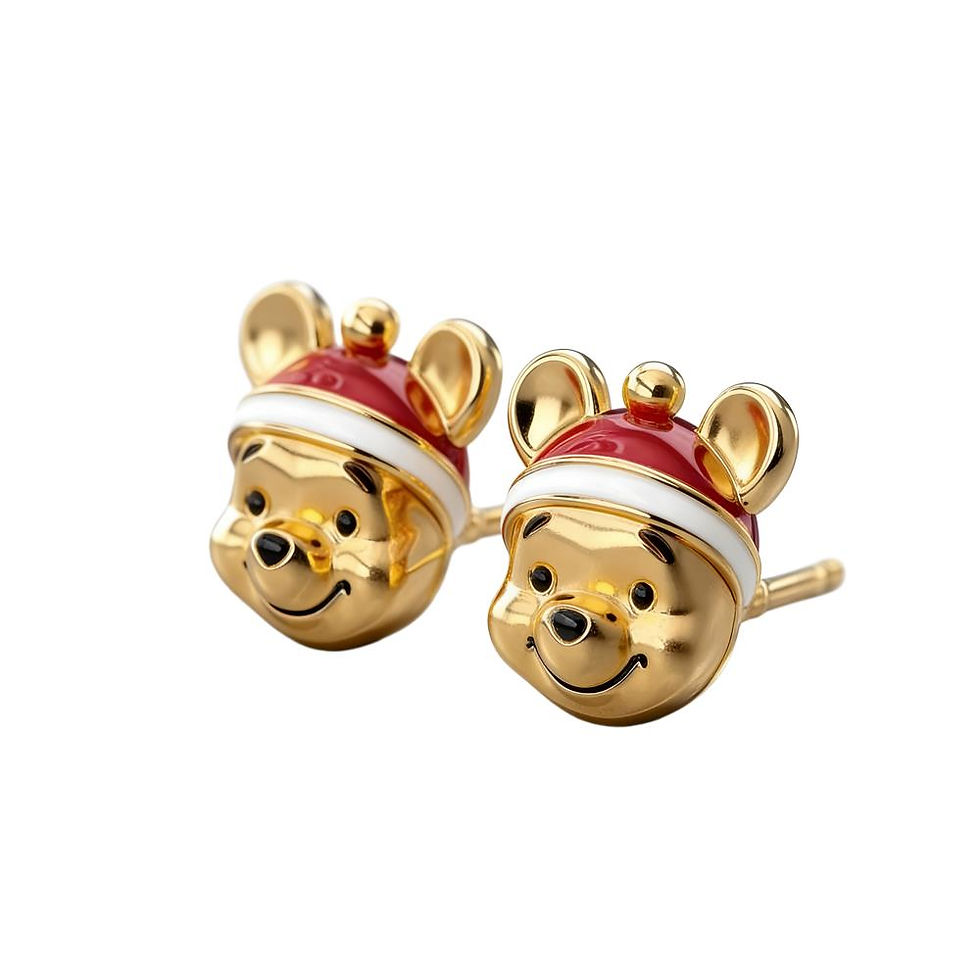 Thumbnail: 2026 New 925 Sterling Silver Stitch Donald Duck Minnie Earrings With Zirconia Fa