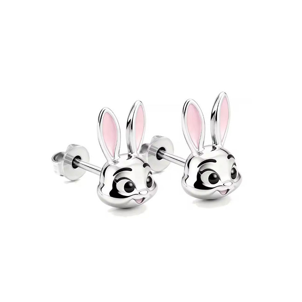 Thumbnail: 2026 New 925 Sterling Silver Stitch Donald Duck Minnie Earrings With Zirconia Fa