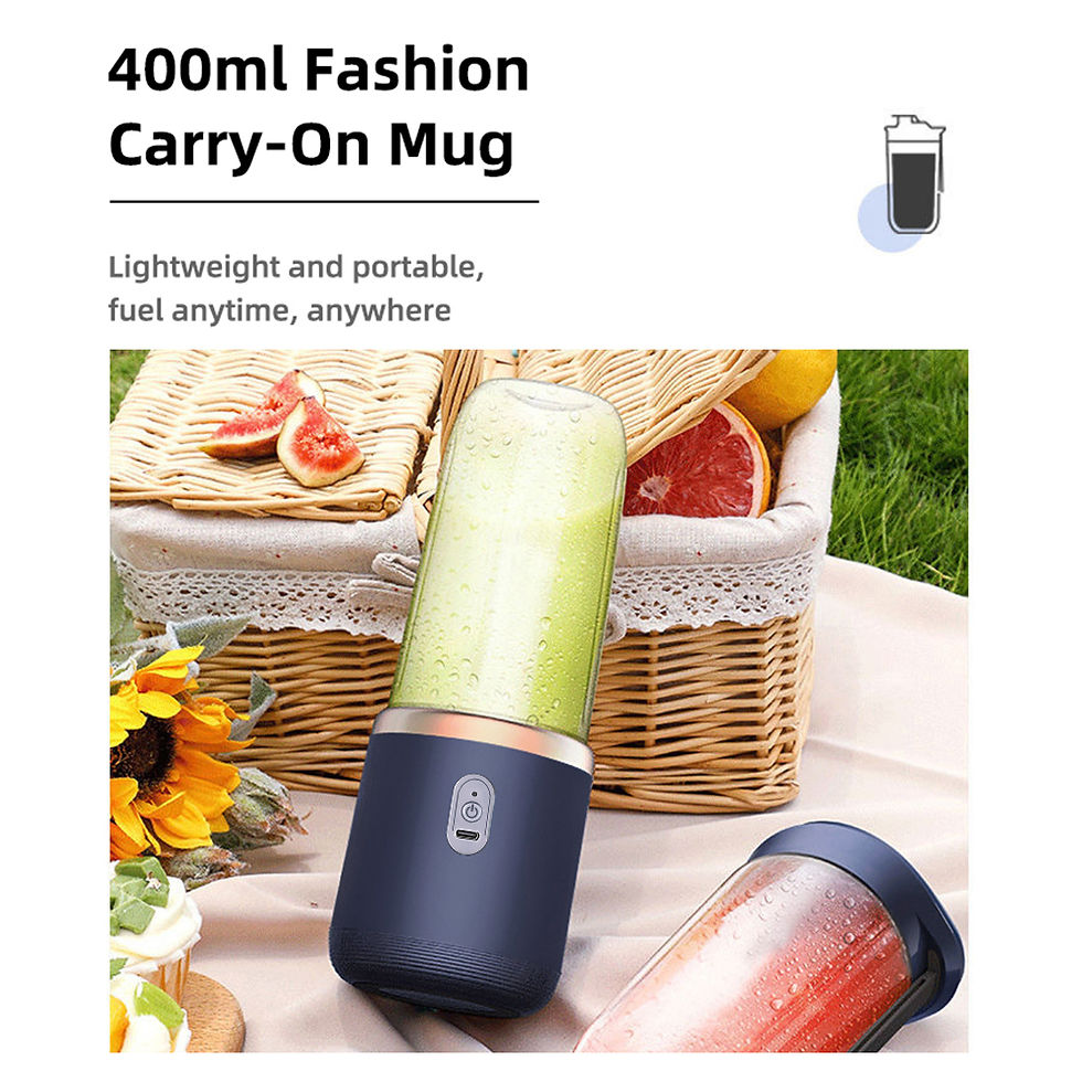 Thumbnail: 6 Blades Electric Juicer Cup with 2 Cups For Travel Portable Juicer Mixer Usb Ch