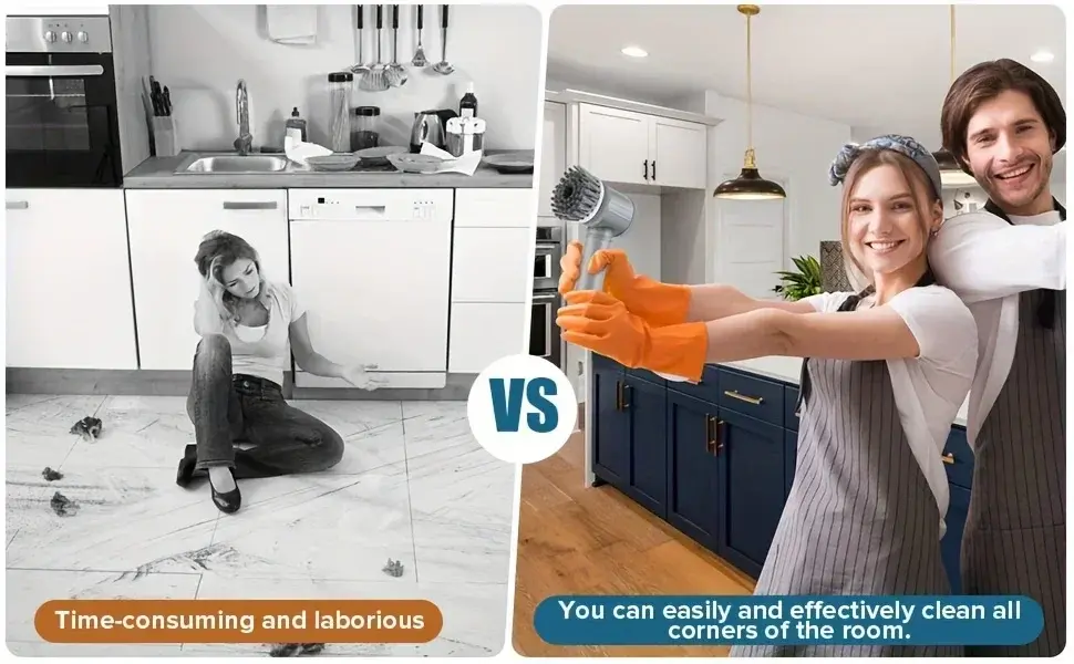 Thumbnail: Electric Spin Scrubber, Bathroom Cordless Cleaning Brush Power Scrubber with 5 R