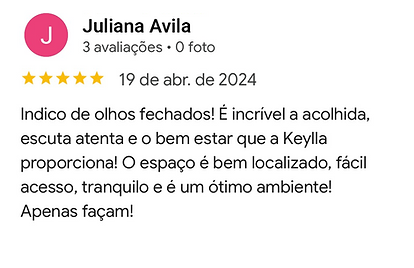 print depoimento de cliente no google sobre atendimento com acupuntura