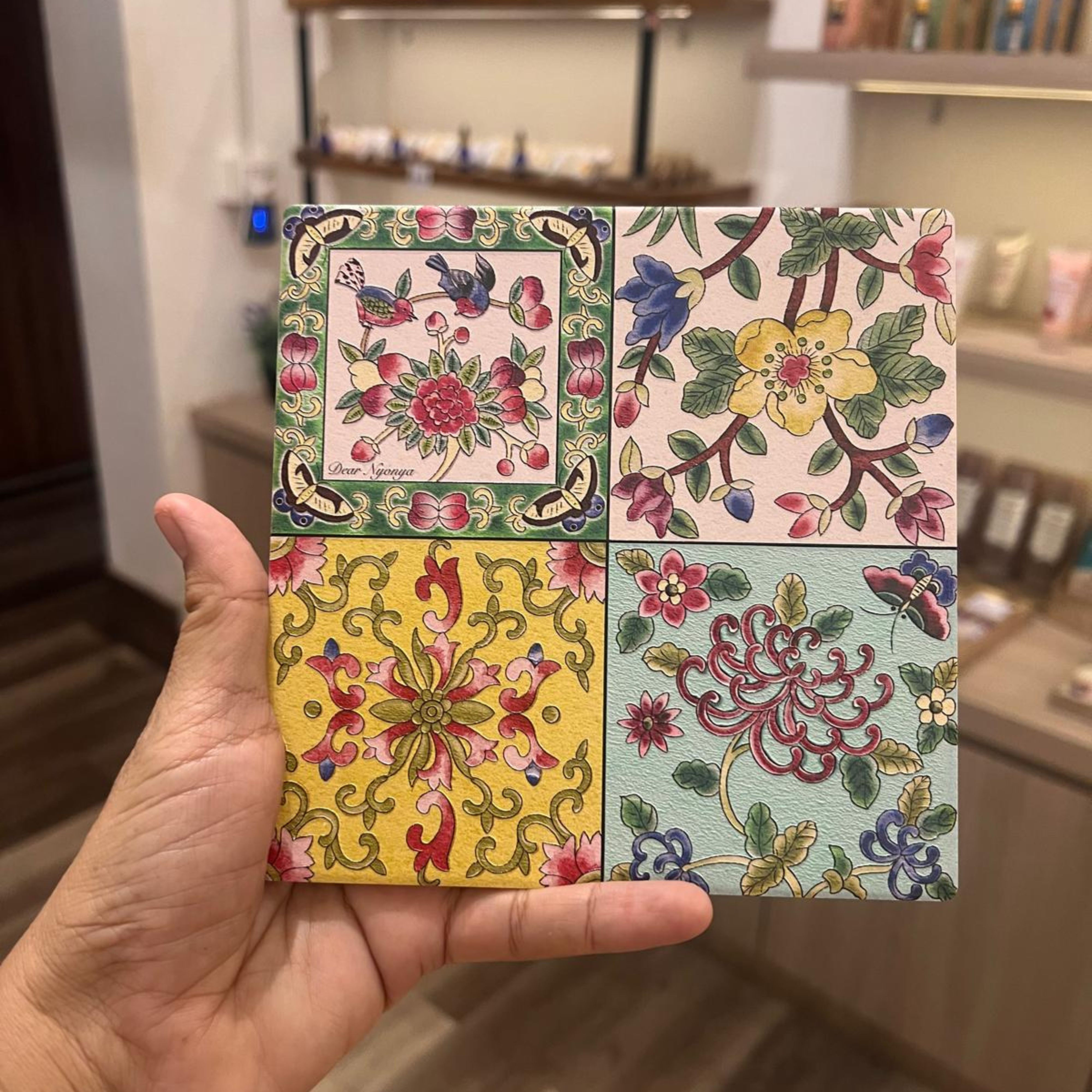 Touch Nature Malaysian Four-Panel Floral Trivet
