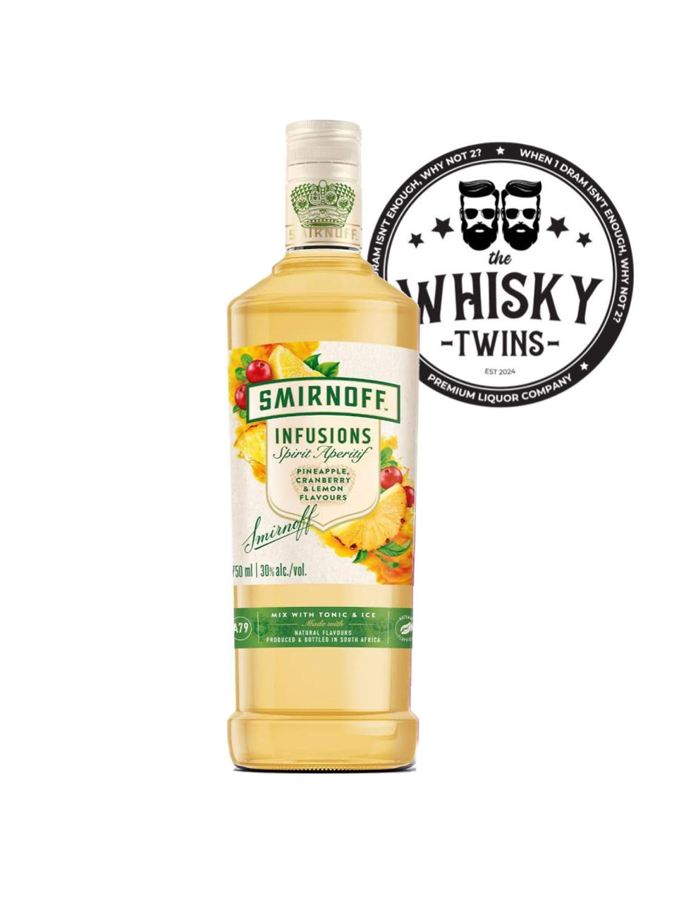 Smirnoff Infusions Pineapple, Cranberry & Lemon Flavours