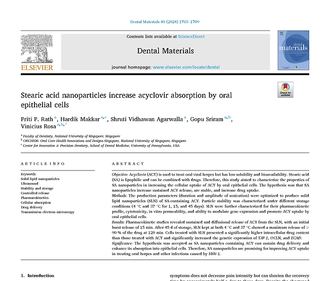 2024-07 Stearic acid nanoparticles increase acyclovir absorption by oral epithelial cells_