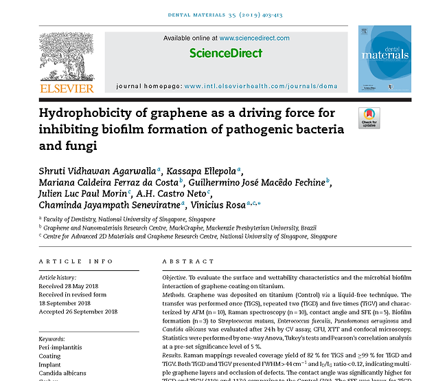 2019-02 Hydrophobicity of graphene as a driving force for inhibiting biofilm formation_Pag