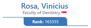 A/P Vinicius Rosa has secured for the fifth consecutive year a position among the world’s most influential scientists