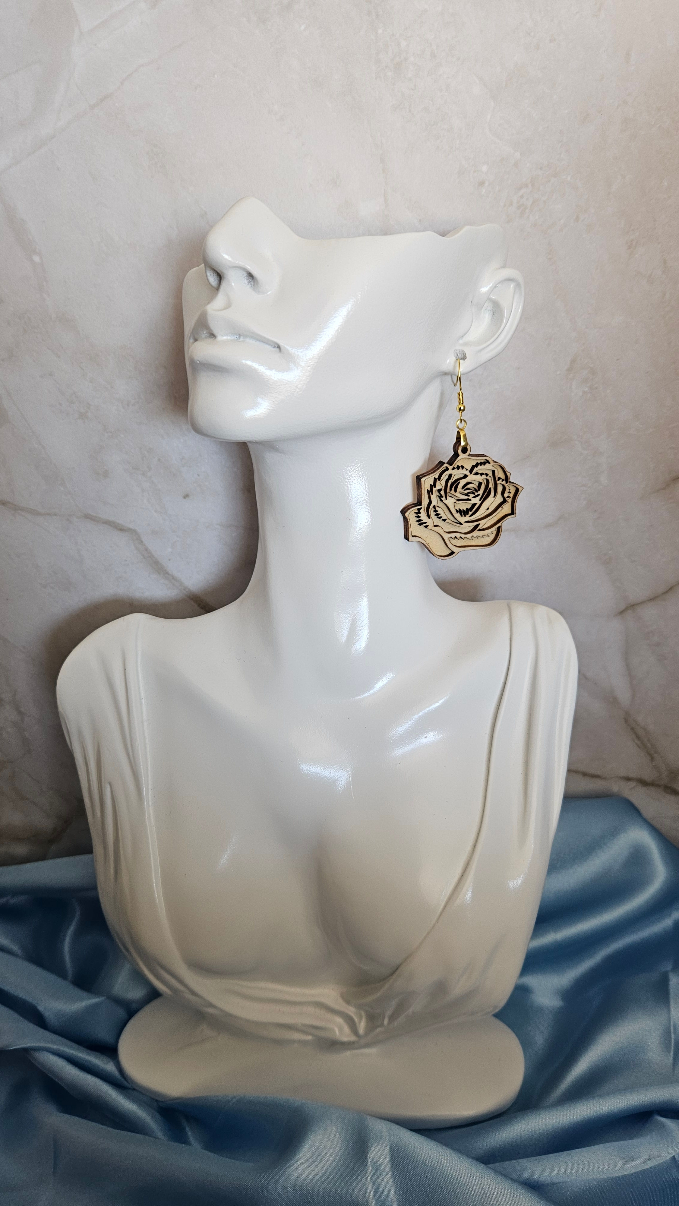 Boucles d'oreilles Rose Nature