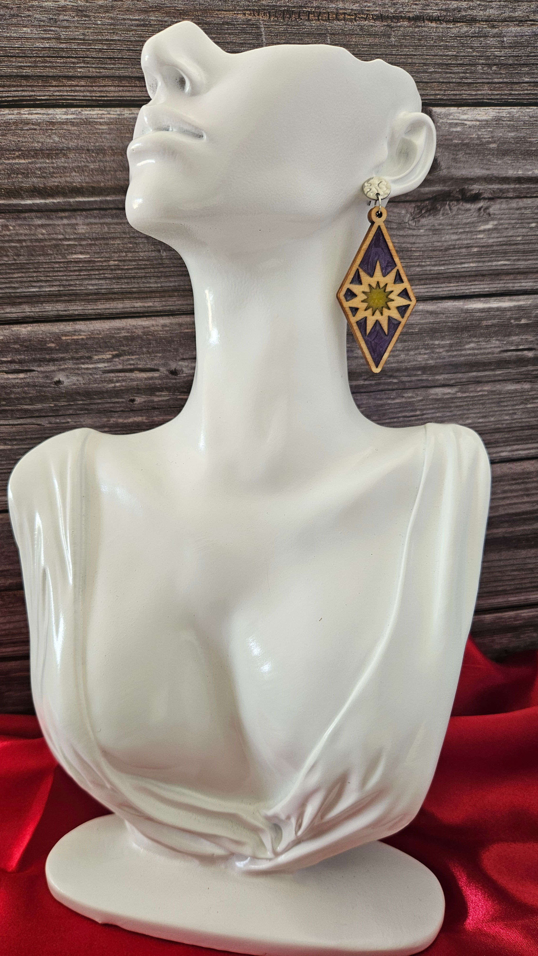 Boucles d'oreilles Losange Solaire