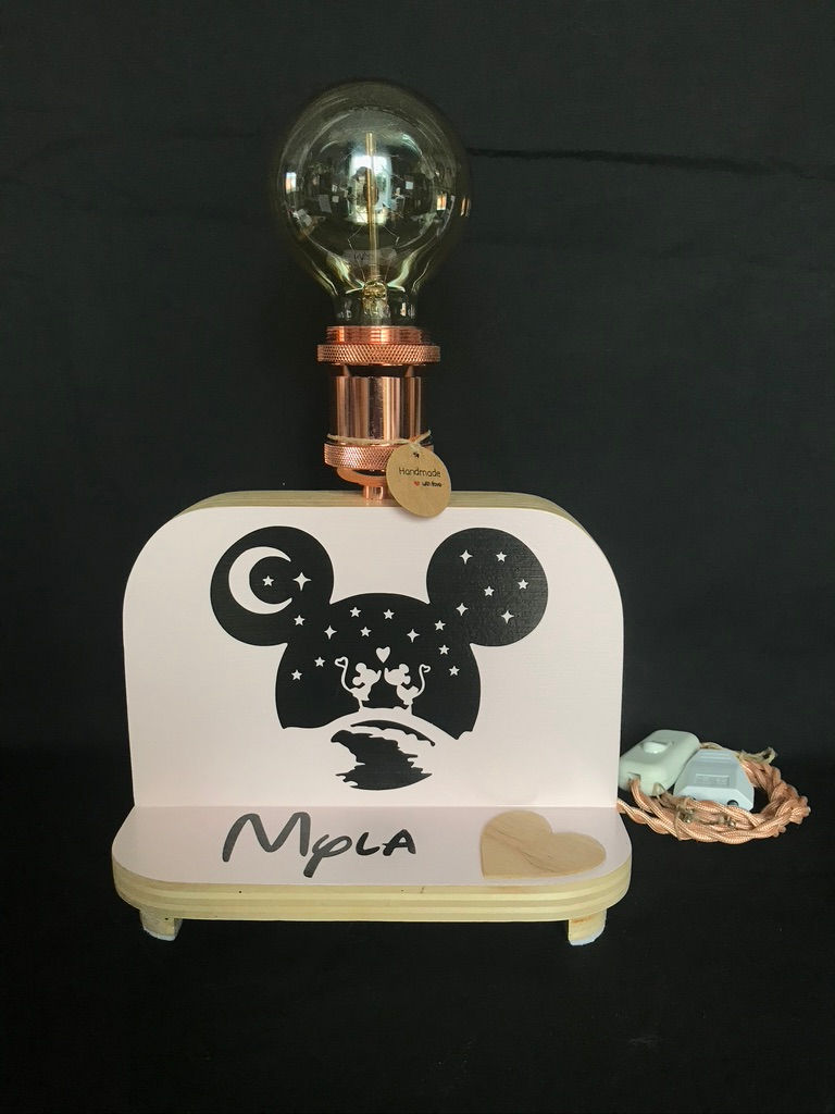 Petite Lampe Thème " Minnie " prénom 