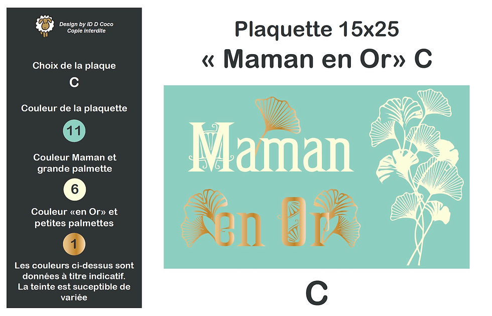 Miniature : Plaquette C "Une personne en Or"