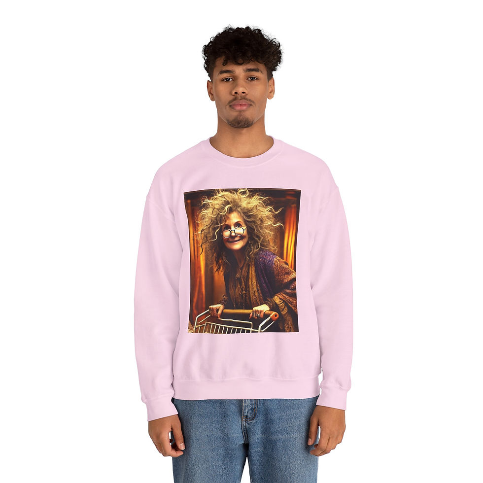 Thumbnail: Gefilda Fische Sweatshirt – Jewish Fantasy Character, Magical Humor Crewneck