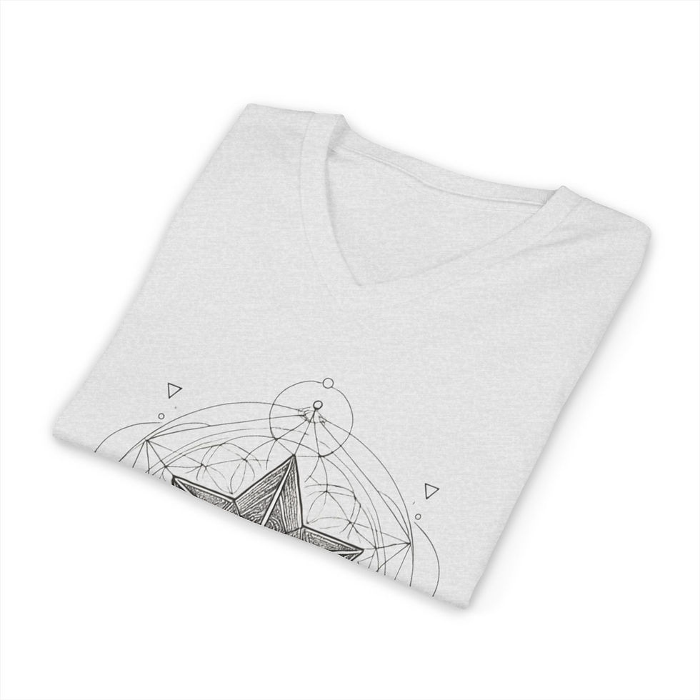 Thumbnail: Star of David sacred geometry shirt with merkaba design, a spiritual and symbolic piece inspired by Jewish folklore
