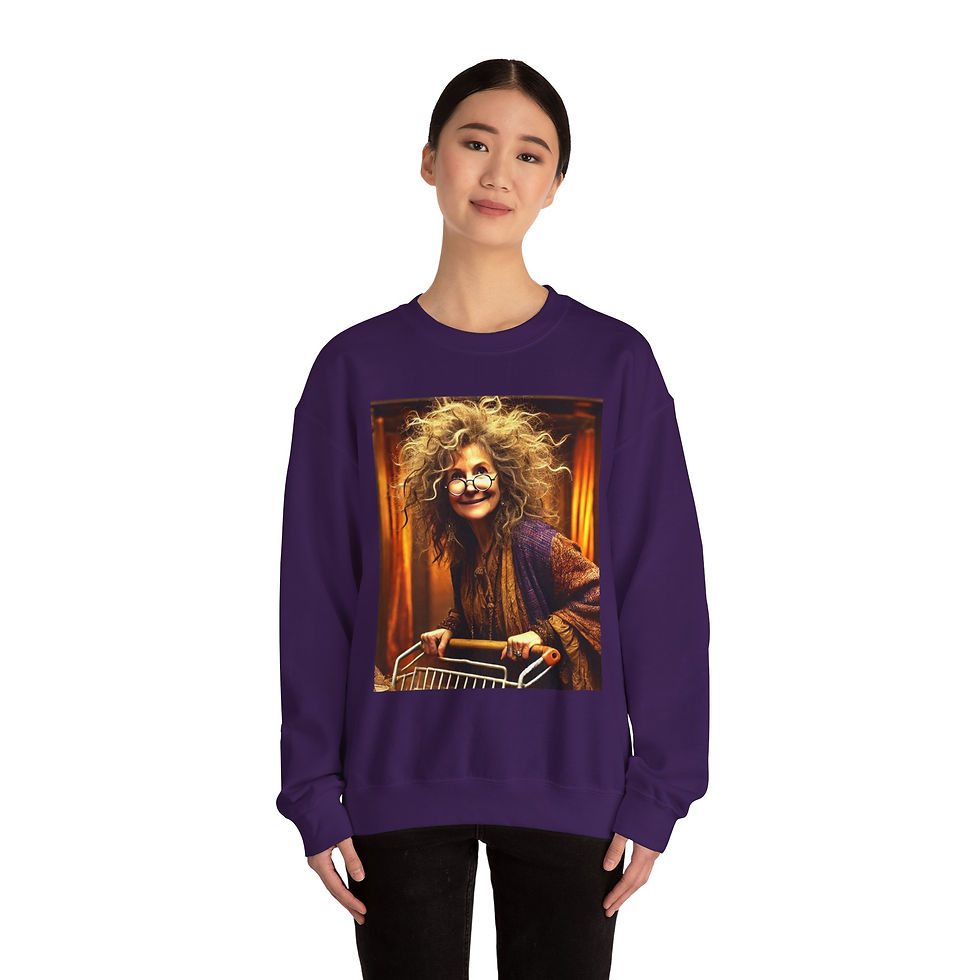 Thumbnail: Gefilda Fische Sweatshirt – Jewish Fantasy Character, Magical Humor Crewneck