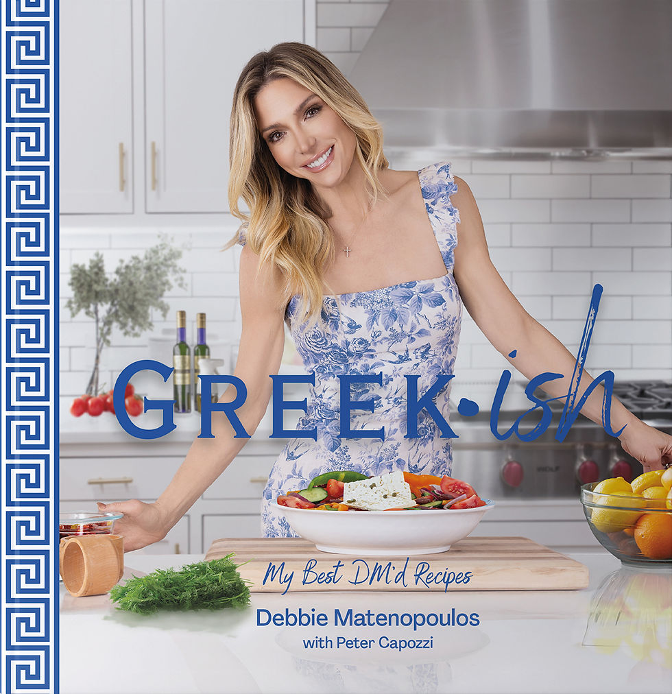 Debbie Matenopoulos on her “Greekish” cookbook front cover