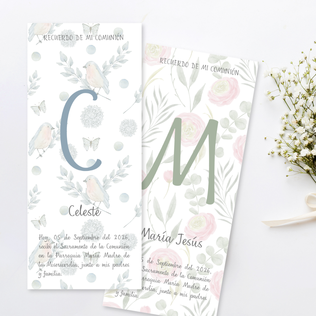 Santitos Iniciales con flores de Celeste y María Jesús