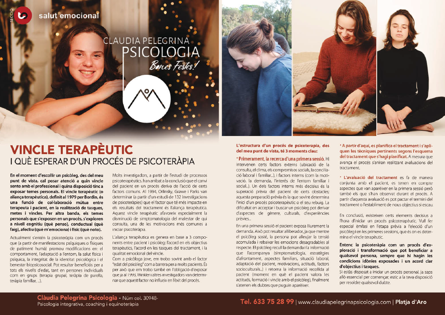 Claudia Pelegrina, publicació revista TOTOCI