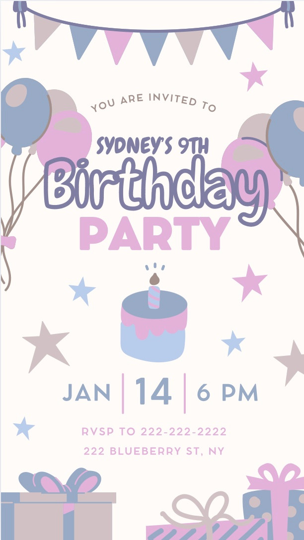 dreamy days invite