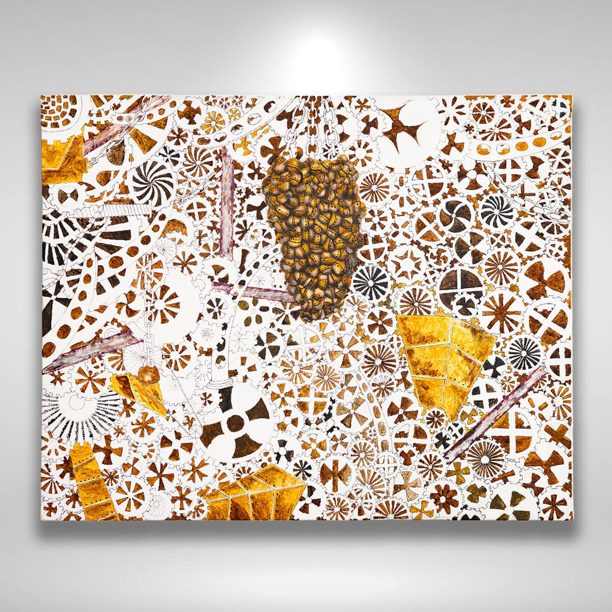 "Metal Grapes" by Alan Gonzales | Steampunk Industrial Acrylic Art