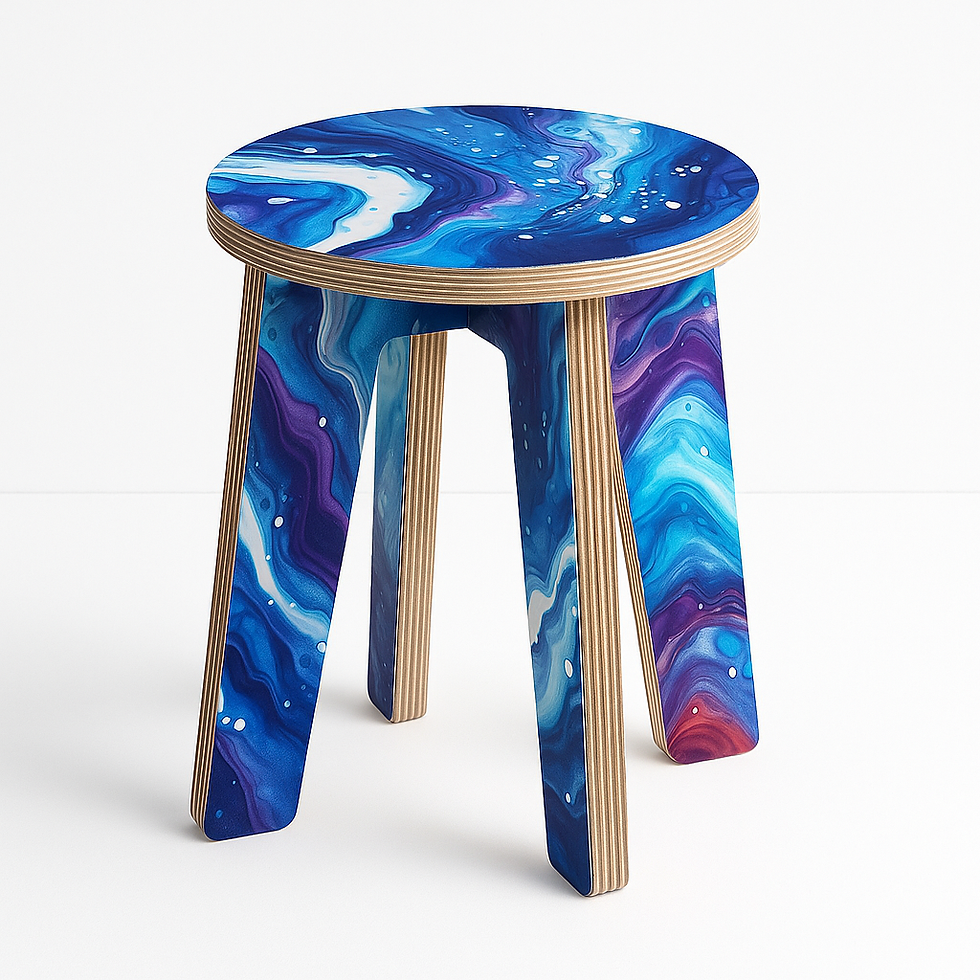 Thumbnail: Scandinavian-Style Side Table in Baltic Birch — A Blank Canvas for Artists