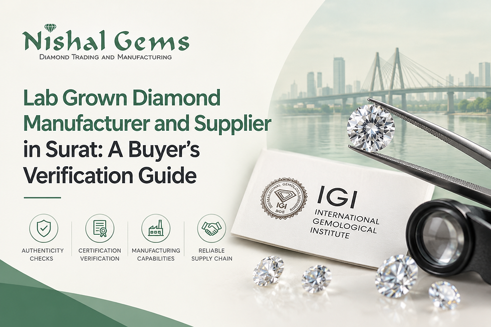 Lab Grown Diamond Manufacturer and Supplier in Surat: A Buyer's Verification Guide | Nishal Gems