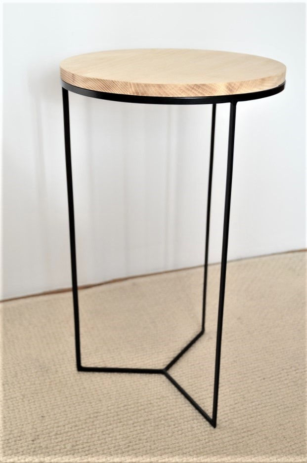 Miniatura: stolik OKRĄGŁY KONSOLA jesion/stal1