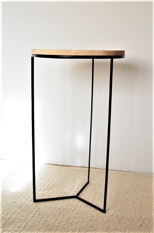 Miniatura: stolik OKRĄGŁY KONSOLA jesion/stal1