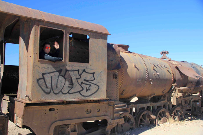 Cementerio de los Trenes en el Salar de Uyuni