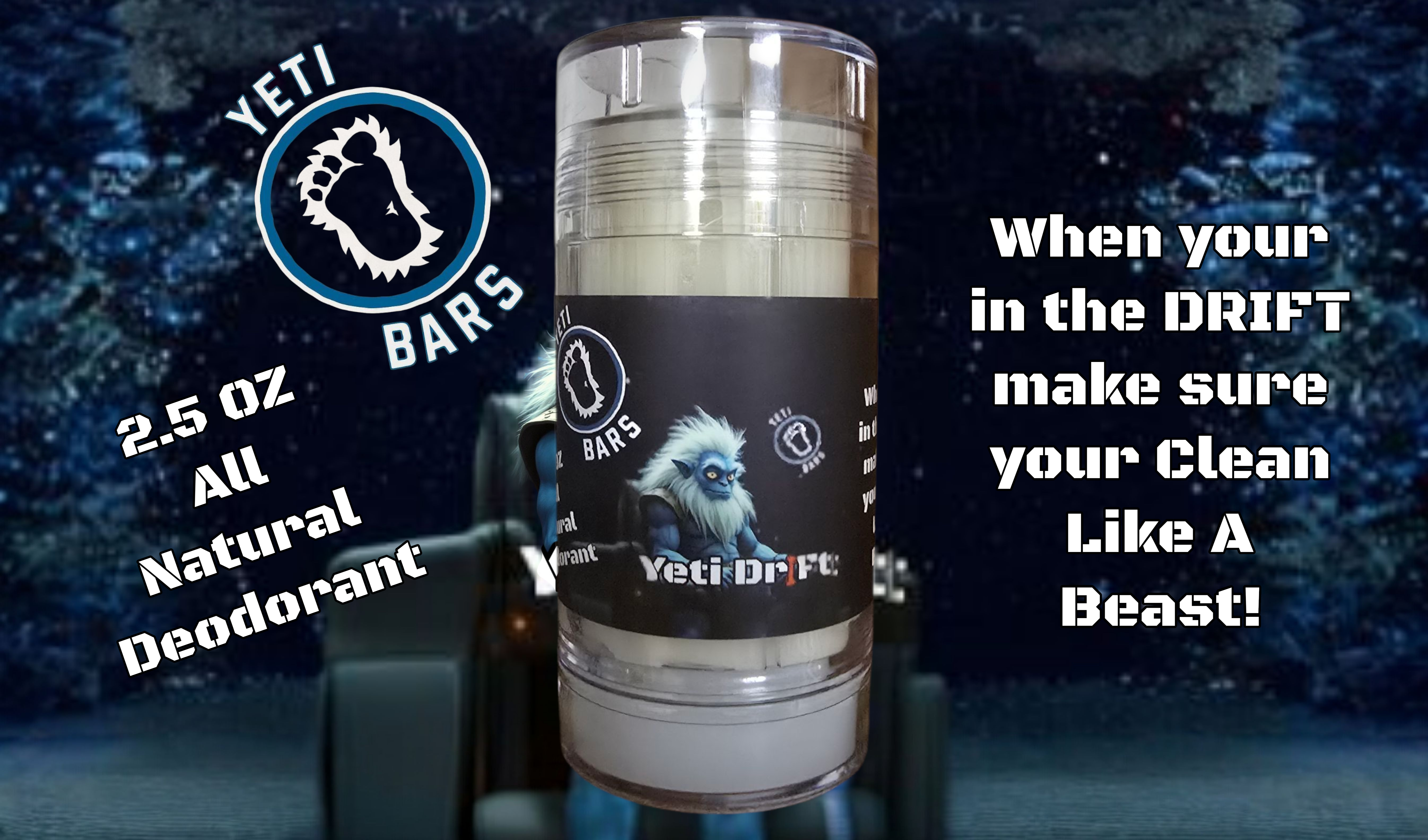 Yeti Drift Deodorant, Solid Cologne & Perfume.