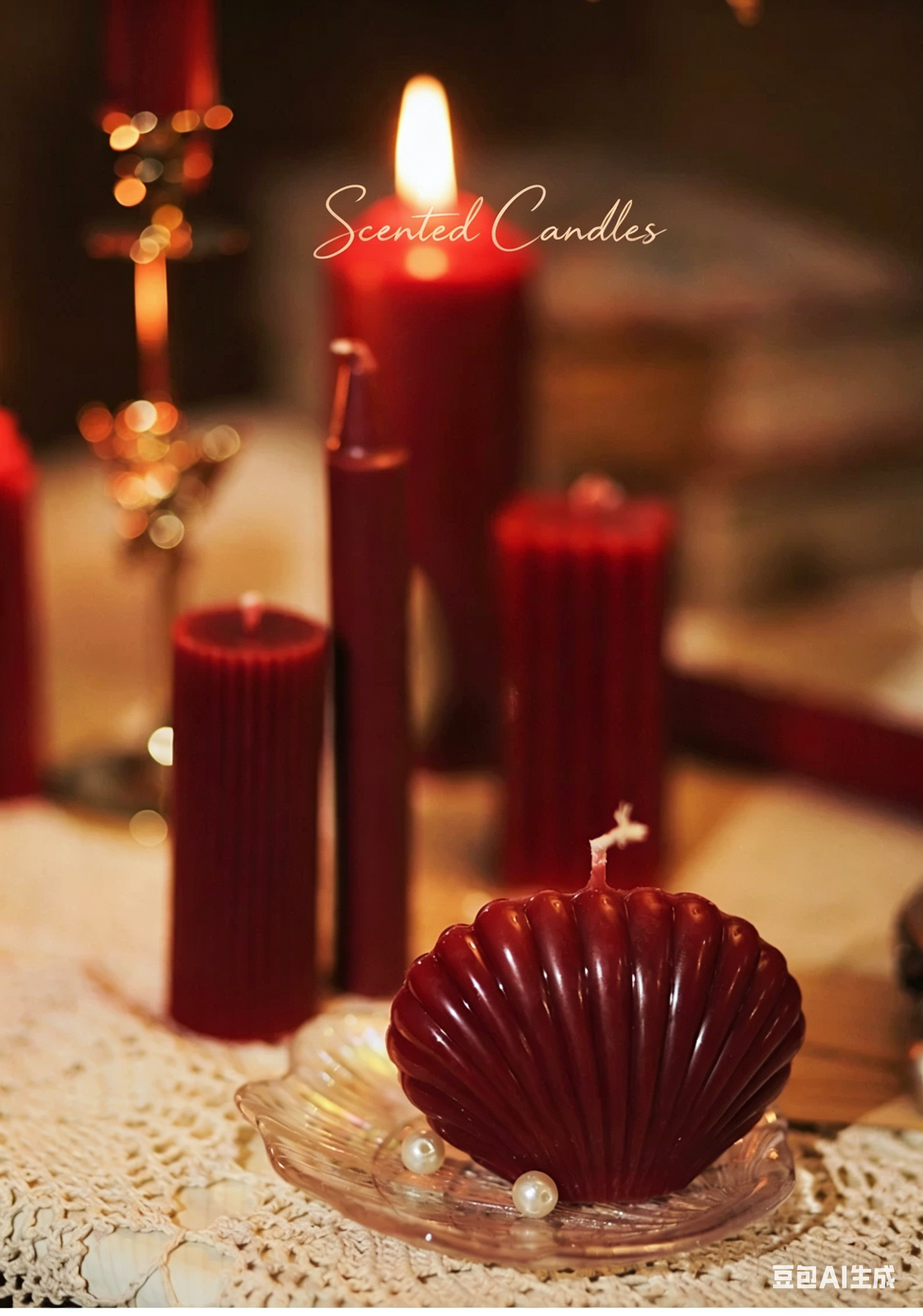 Gilded Crimson Sculptural Collection