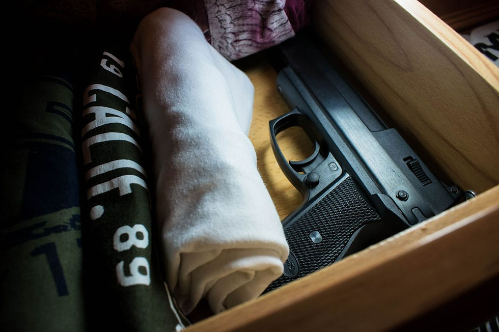 Handgun in a Drawer